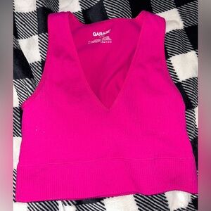 tank top garage rose, size XS, peu porté